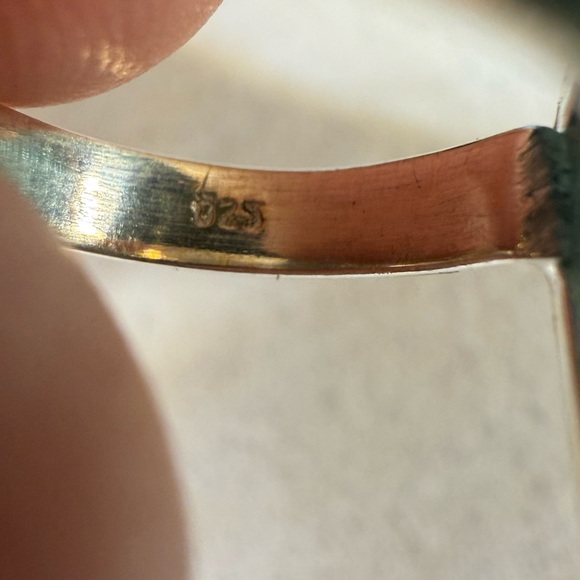 Elegant Larimar Stone Ring Size 5 - Picture 3 of 5